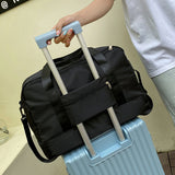 Sports Gym Tote with Shoe Compartment | Foldable Travel Duffel Bag - Waterproof 35L