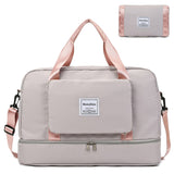 Sports Gym Tote with Shoe Compartment | Foldable Travel Duffel Bag - Waterproof 35L