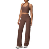 Women's 2-Piece Sports Set | Breathable Nylon-Spandex Fitness Set – Crop Top & Leggings