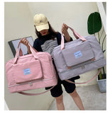 Sports Gym Tote with Shoe Compartment | Foldable Travel Duffel Bag - Waterproof 35L