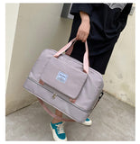 Sports Gym Tote with Shoe Compartment | Foldable Travel Duffel Bag - Waterproof 35L