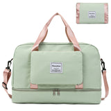 Sports Gym Tote with Shoe Compartment | Foldable Travel Duffel Bag - Waterproof 35L